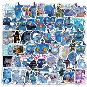 Kpop Demon Hunter Derpy & Tiger Idol Sticker Pack – 56pcs Anime Waterproof Stickers