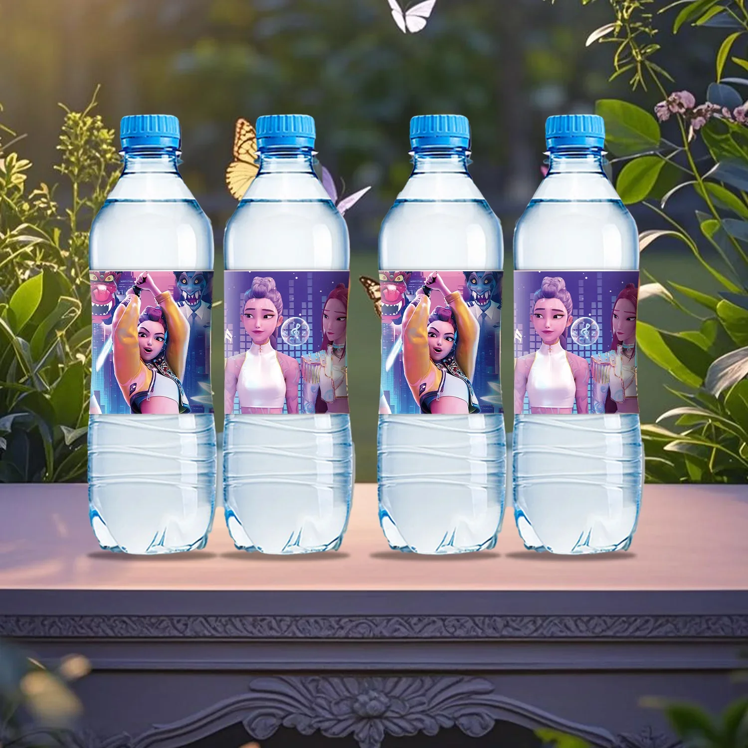 Kpop Demon Hunter HUNTR/X Water Bottle Stickers – Anime K-Pop Waterproof Bottle Labels (10PCS) - Image 2