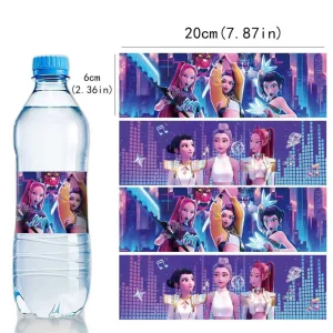 Kpop Demon Hunter HUNTR/X Water Bottle Stickers – Anime K-Pop Waterproof Bottle Labels (10PCS)