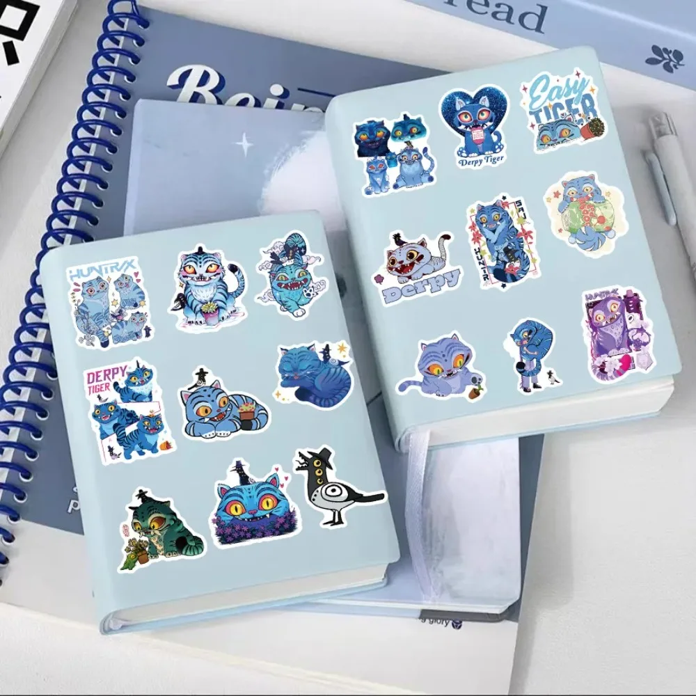 Kpop Demon Hunter Derpy & Tiger Idol Sticker Pack – 56pcs Anime Waterproof Stickers - Image 2