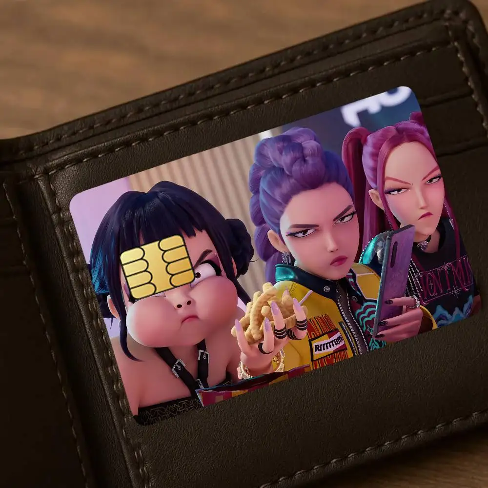Kpop Demon Hunter HUNTR/X & Derpy Credit Card Stickers – Waterproof PP Anime Card Skin (4PCS) - Image 3