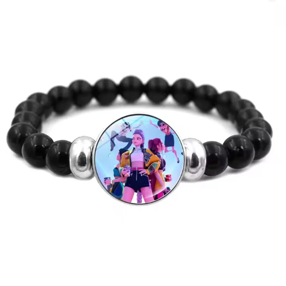 Kpop Demon Hunter HUNTR/X & Derpy Beaded Bracelets – Anime K-Pop Character Stretch Bracelet Set - Image 5