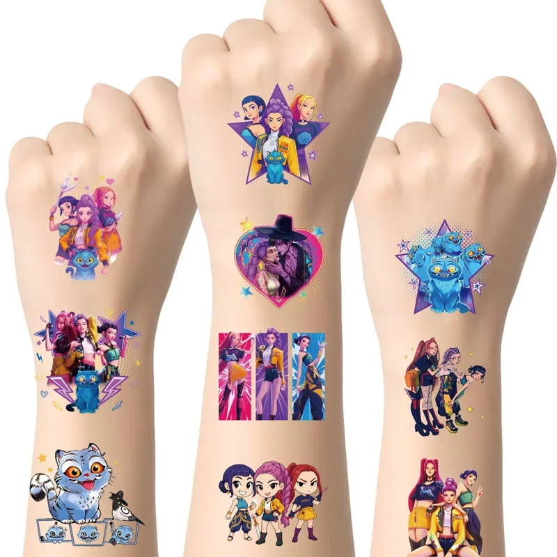 Kpop Demon Hunter Variant Character Temporary Tattoos – 50pcs Anime Tattoo Sticker Set - Image 2