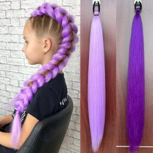 Rumi KPop Demon Hunters Purple Ponytail Extension – 28 Inch